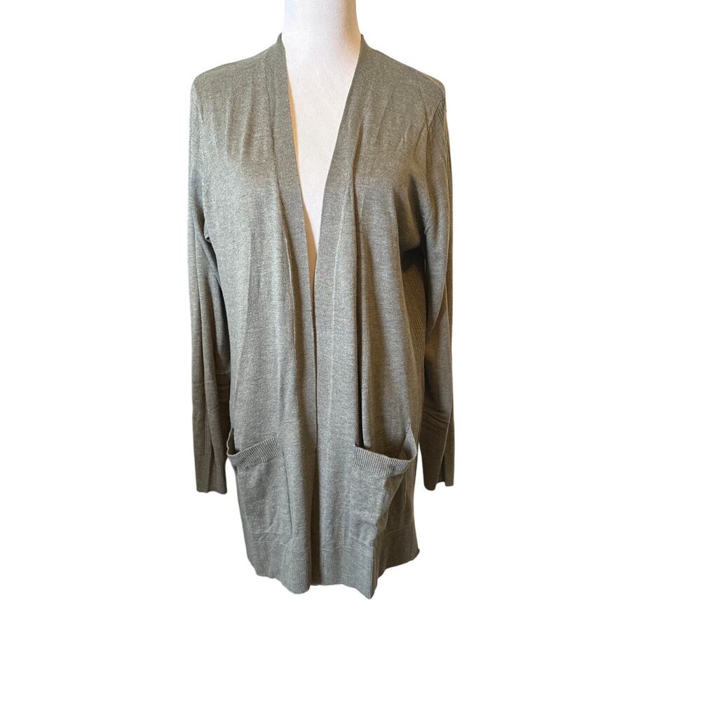 NWT Matty M Sweater Jacket Womens Sz XL Green Open Front Lightweight Cardigan